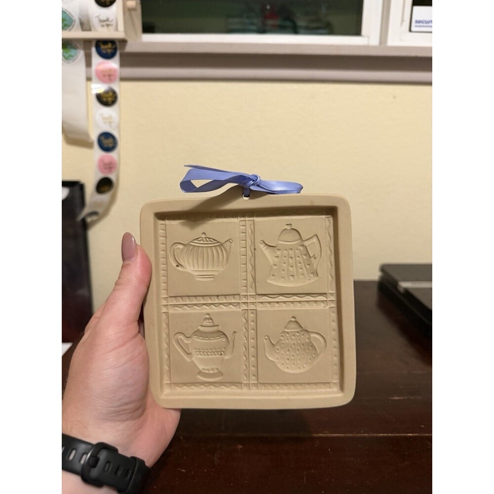 Vintage Brown Bag Cookie Art Mold Cut-Apart Teapots 1996